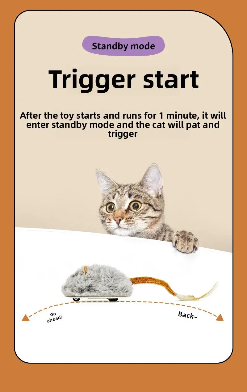 Interactive Moving Mouse Cat Toy