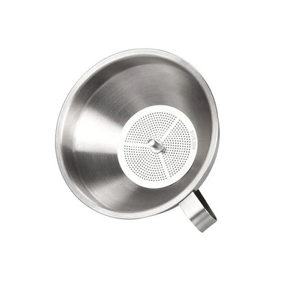 Wide Mouth Kitchen Funnel & Fine Mesh Strainer for Liquids and Powders