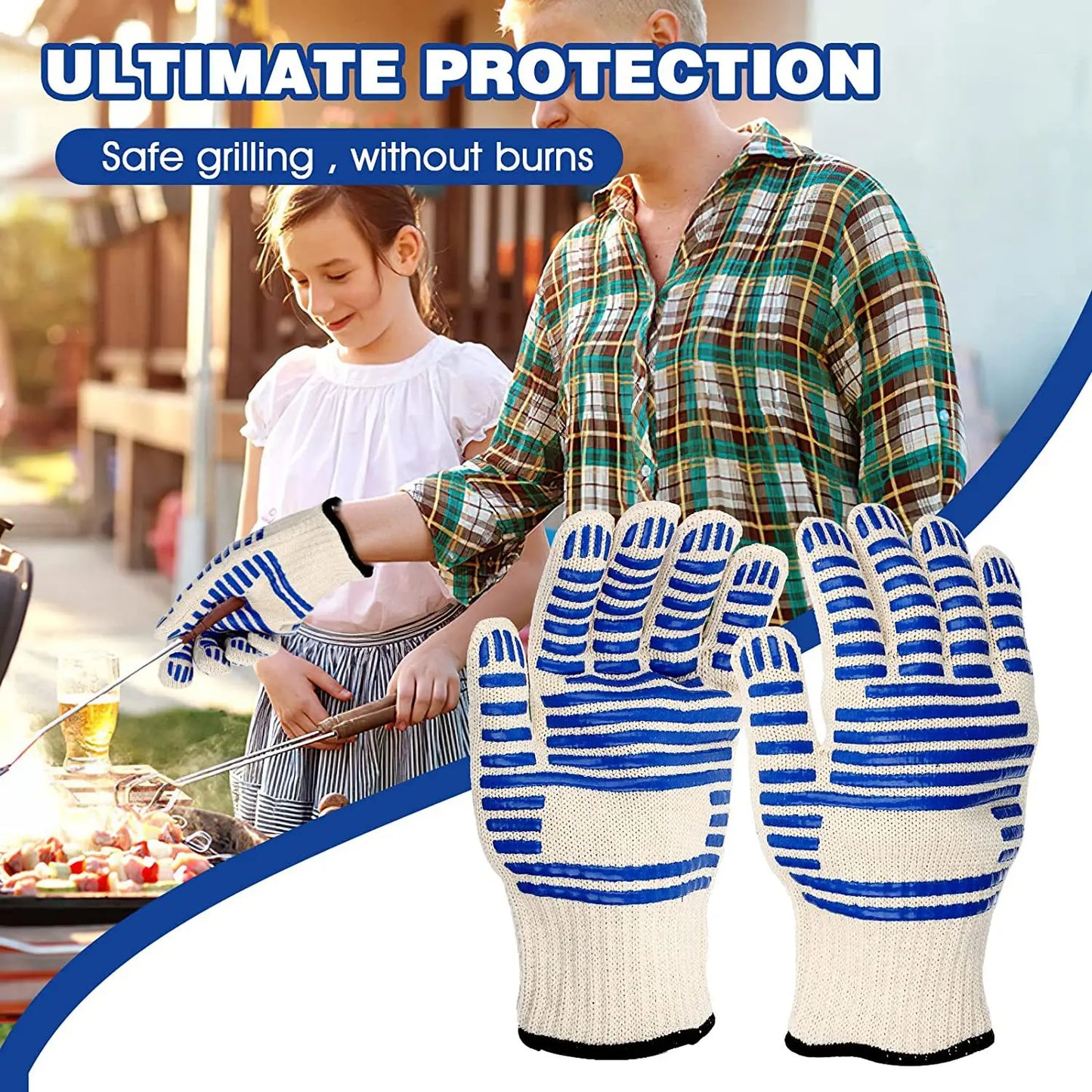 Heat-Resistant Silicone BBQ & Oven Glove