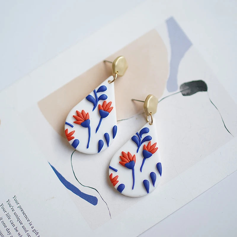 Classic Bohemiam Drop Bright Color Earrings