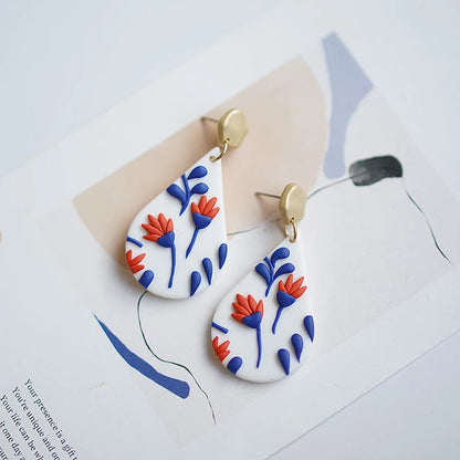 Classic Bohemiam Drop Bright Color Earrings