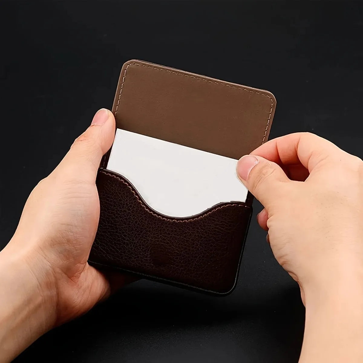 PU Leather Business Card Holder