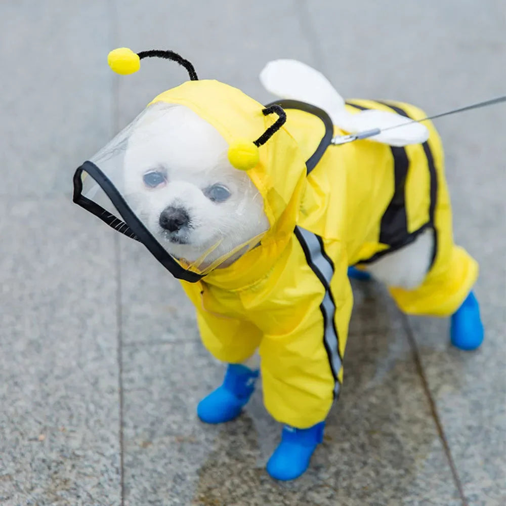 Full Coverage Hooded Rain Suit for Dogs