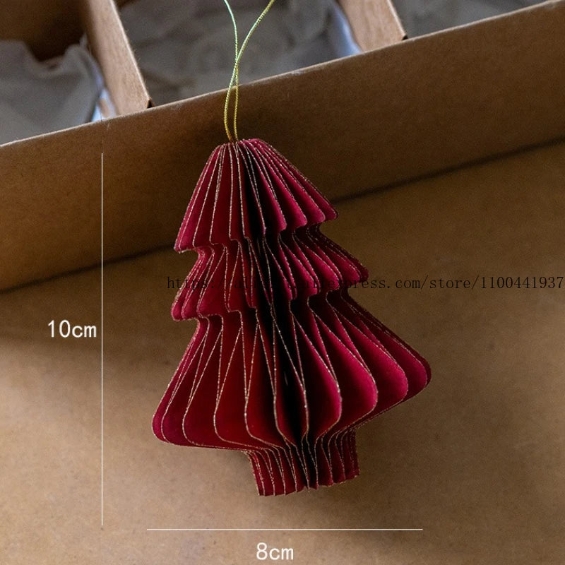 Honeycomb Paper Christmas Hanging Ornament
