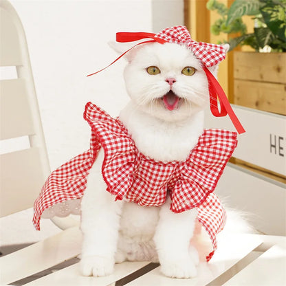 Princess Plaid Pet Dress for Dogs & Cats