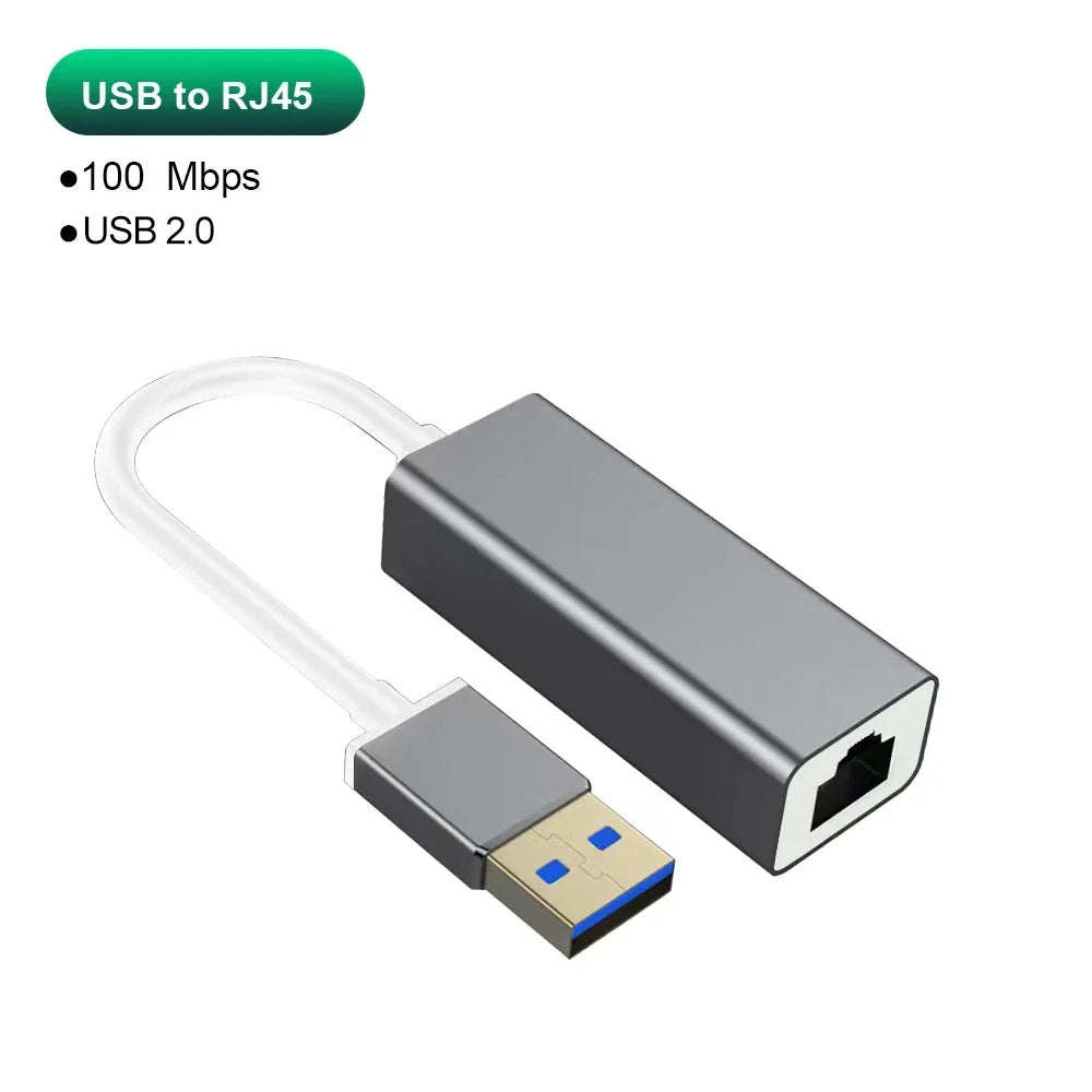 USB Type-C Gigabit LAN Adapter for MacBook, Windows & Android