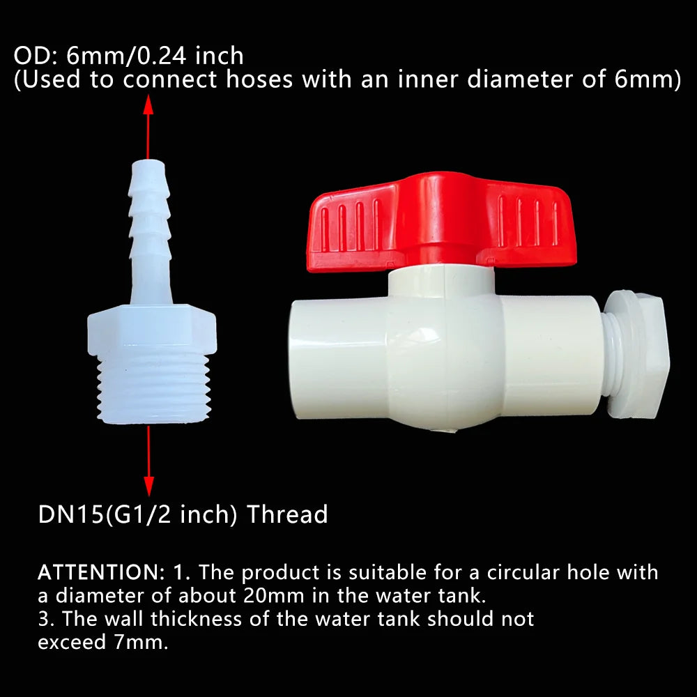 DN15 Water Tank Drain Valve with Hose Connector