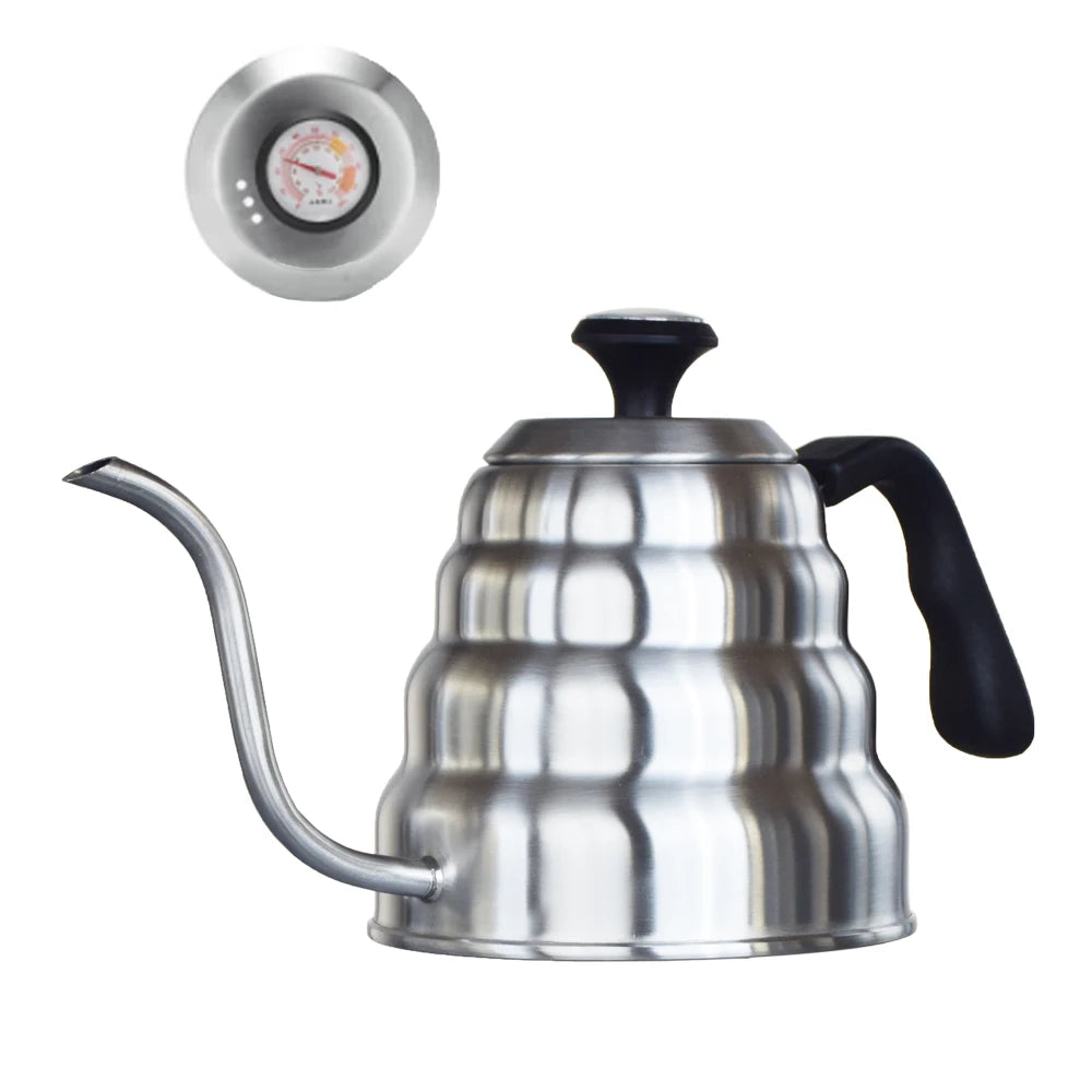 Gooseneck Coffee Kettle with Built-In Thermometer – 1L & 1.2L