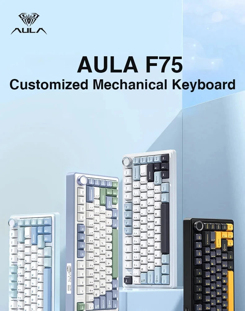 AULA F75 Tri-Mode Mechanical Gaming Keyboard