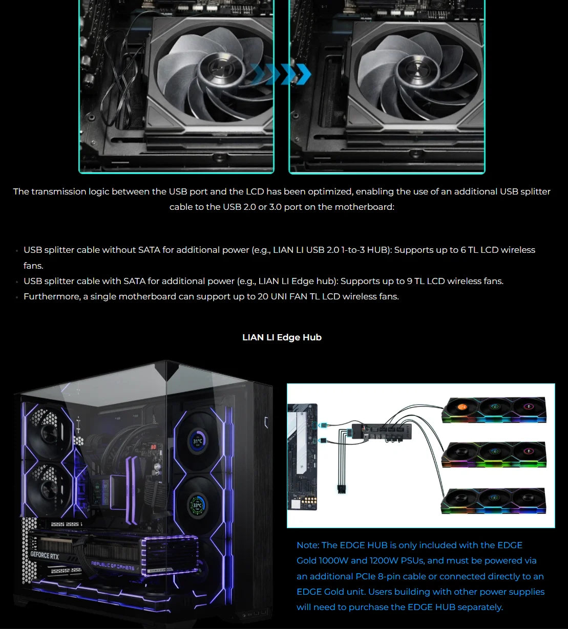 UNI FAN TL140 Wireless RGB Fan