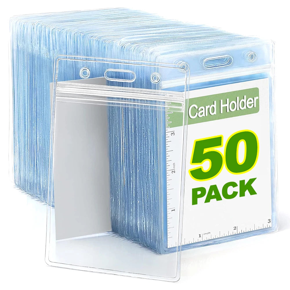 Waterproof Clear ID Badge Holder Sleeve