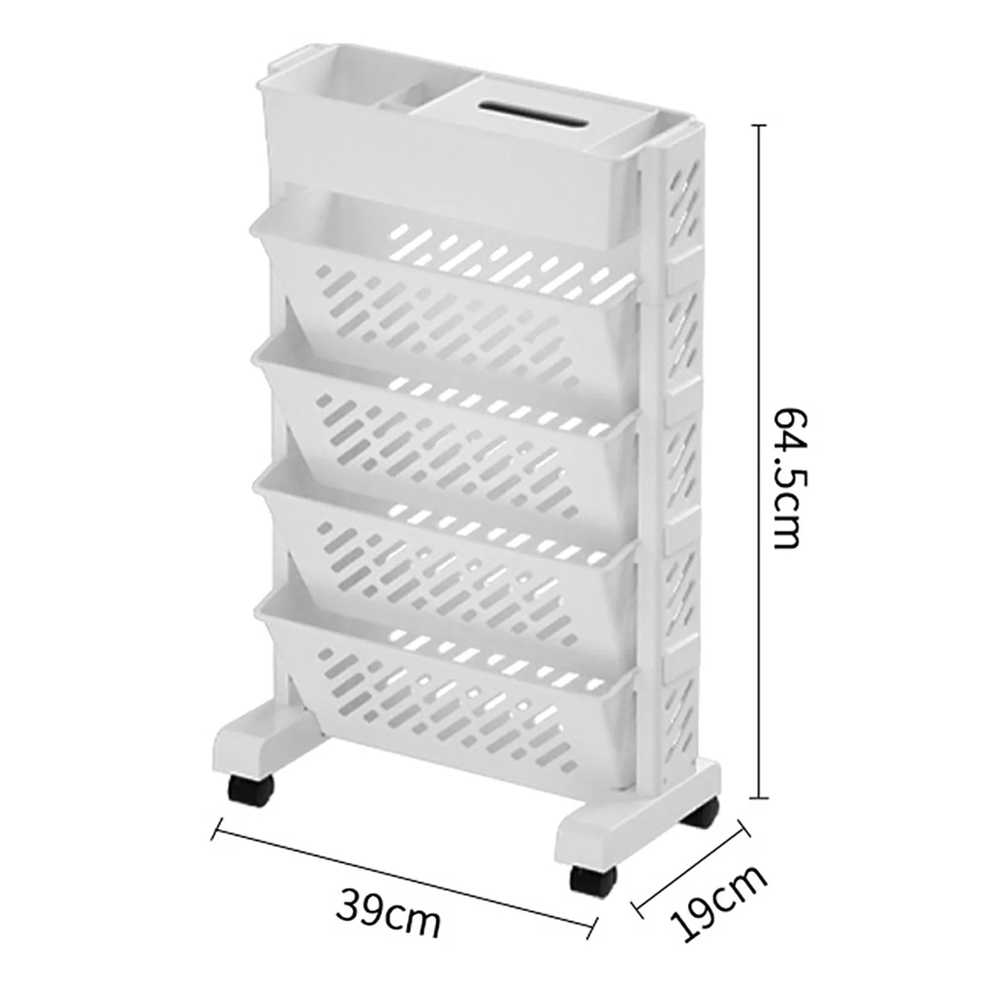 Movable Rotating Bookshelf Organizer