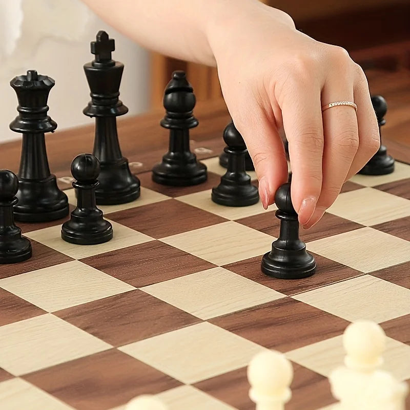 Magnetic Folding Wooden Chess Set