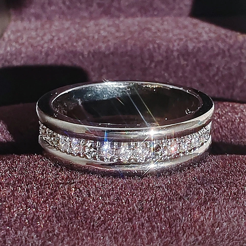 Cubic Zirconia Eternity Band Ring