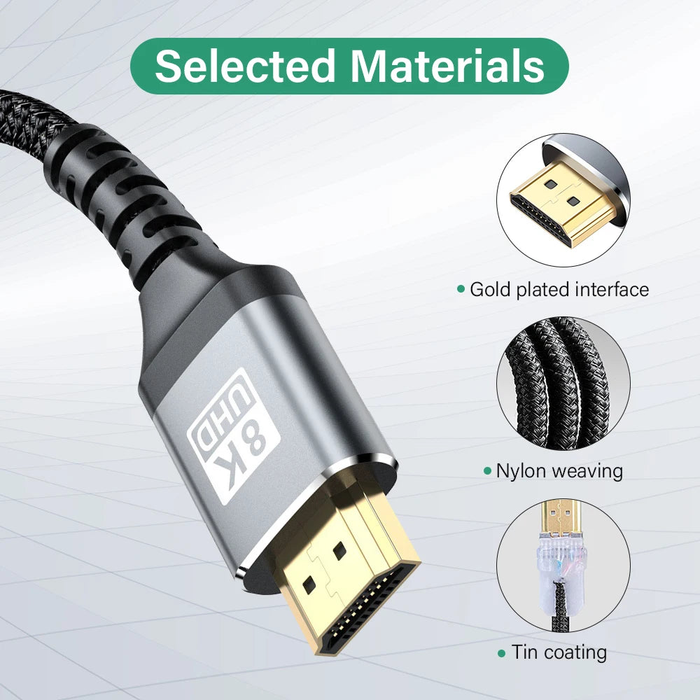Ultra High-Speed HDMI 2.1 Cable – 8K 60Hz & 4K 120Hz