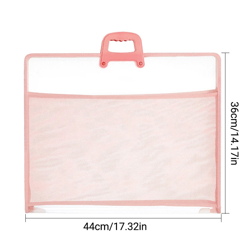 A3 Transparent Document Storage Bag with Handle