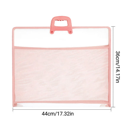 A3 Transparent Document Storage Bag with Handle