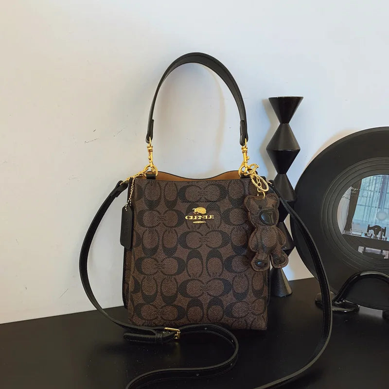 Medium PU Bucket Crossbody Bag