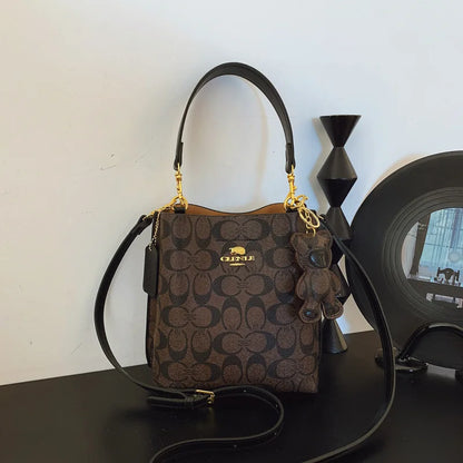 Medium PU Bucket Crossbody Bag