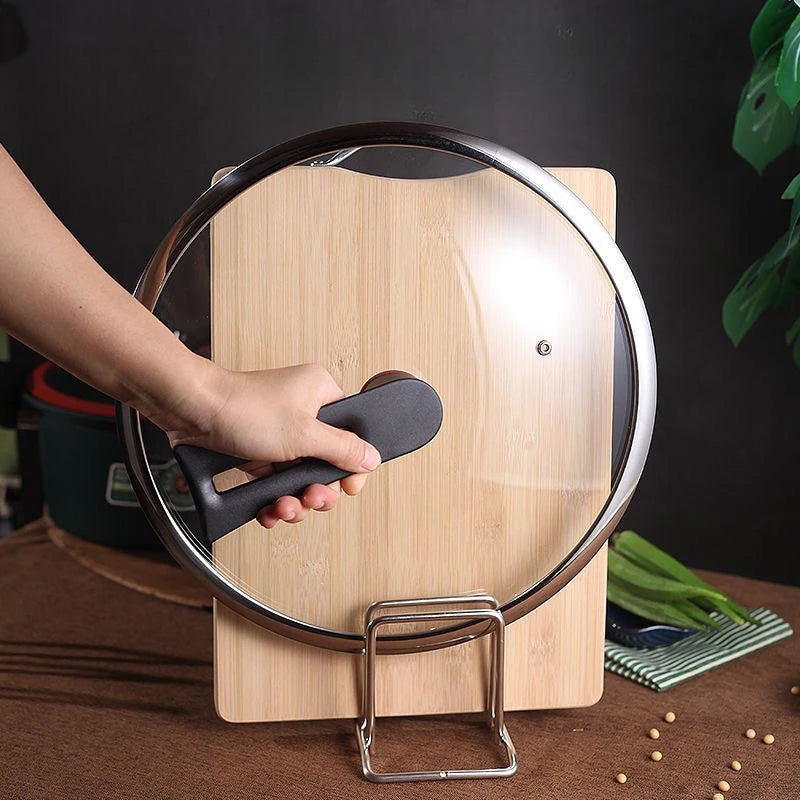Stainless Steel Cutting Board & Pot Lid Rack