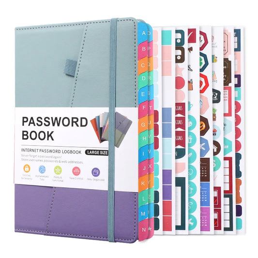 A5 Password Book with Alphabet Tabs