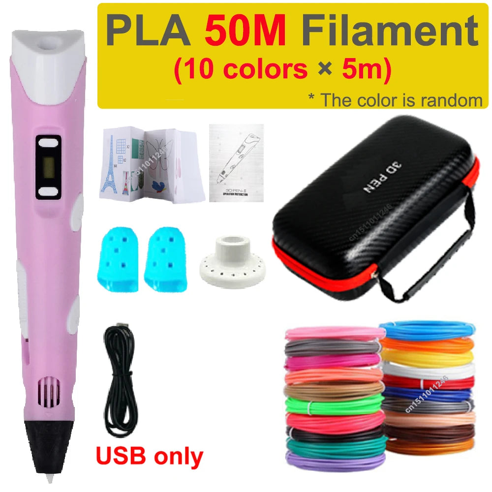 JuniorCare 3D Printing Pen with PLA Filament & Travel Case