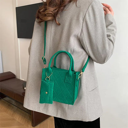 Felt Tote, Crossbody Bag & Wallet Set for Everyday Use