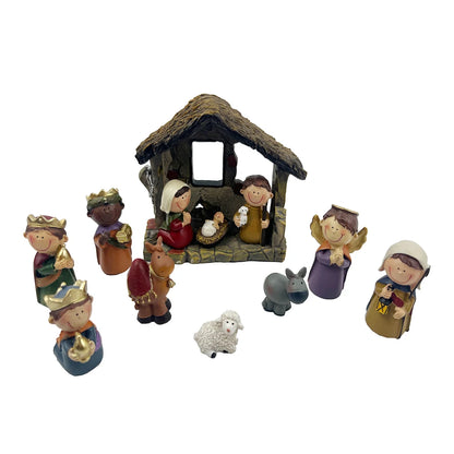 Resin Christmas Nativity Figurine Set