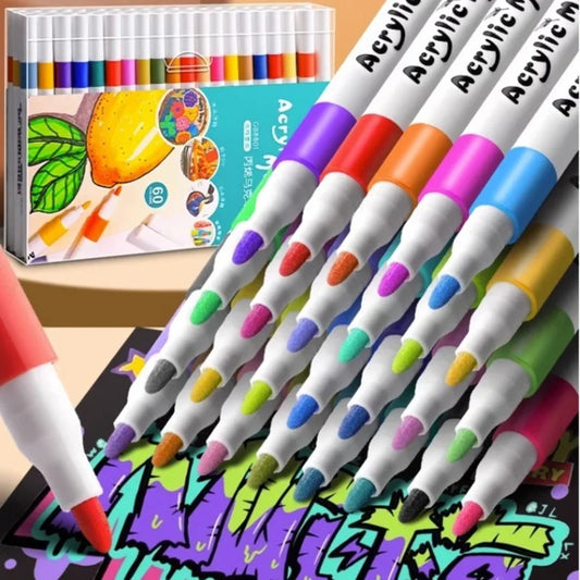 12-80 Colores Set Acrylic Paint Art Marker