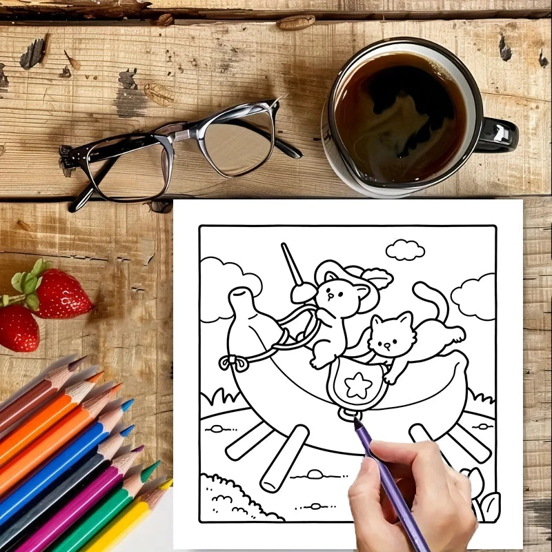 Cutie Pet Adult Colouring Book