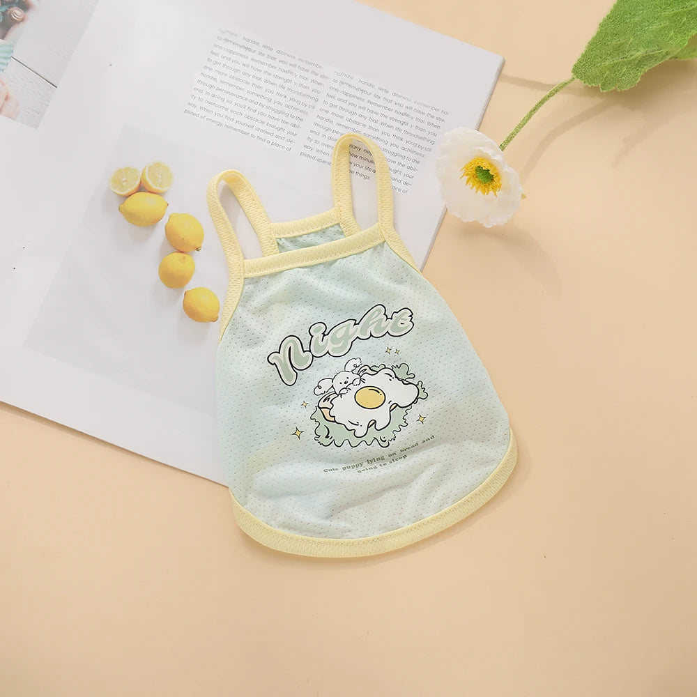 Lightweight Ice-Silk Feel Sleeveless Pet Shirt