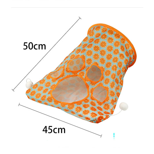 Collapsible Cat Tunnel Toy with Rattle & Teaser