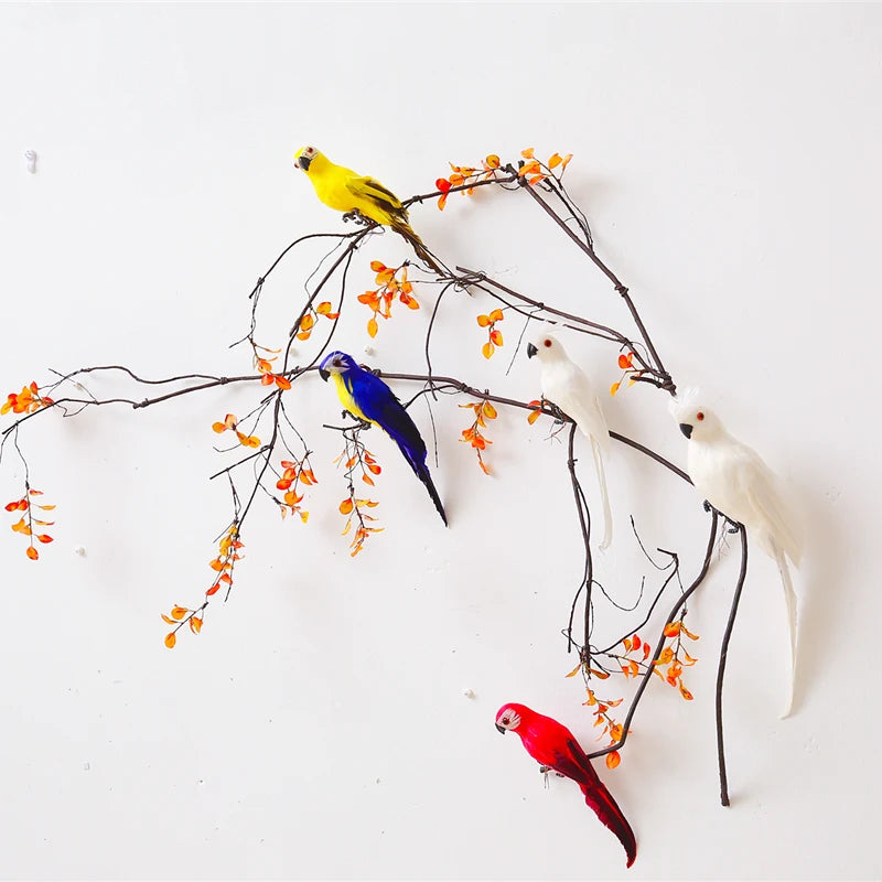 Realistic Artificial Parrot Ornament