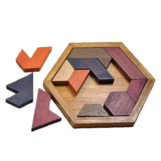 Wooden Geometric Shape Puzzle Board