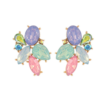 Colorful Crystal Charm Earrings
