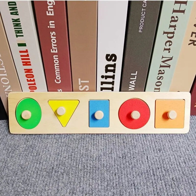Wooden Montessori Geometric Shape Peg Puzzle