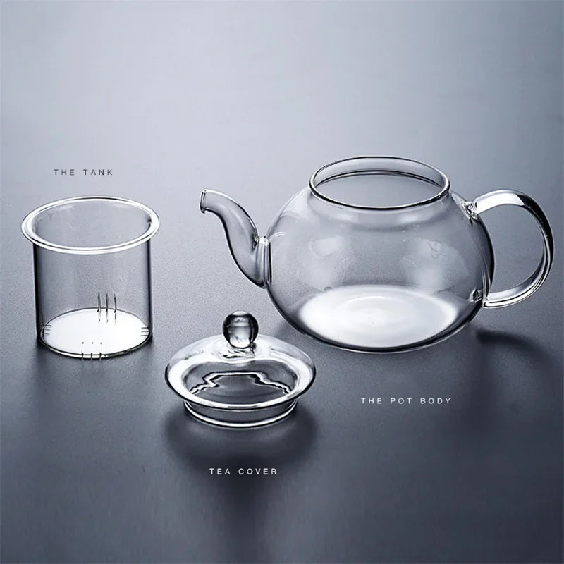 High Borosilicate Glass Teapot with Built-In Filter