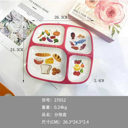 Melamine Divided Dinner Plate