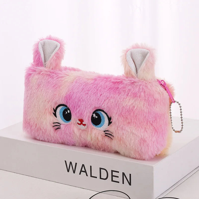 Gradient Kitten Plush Pencil Case