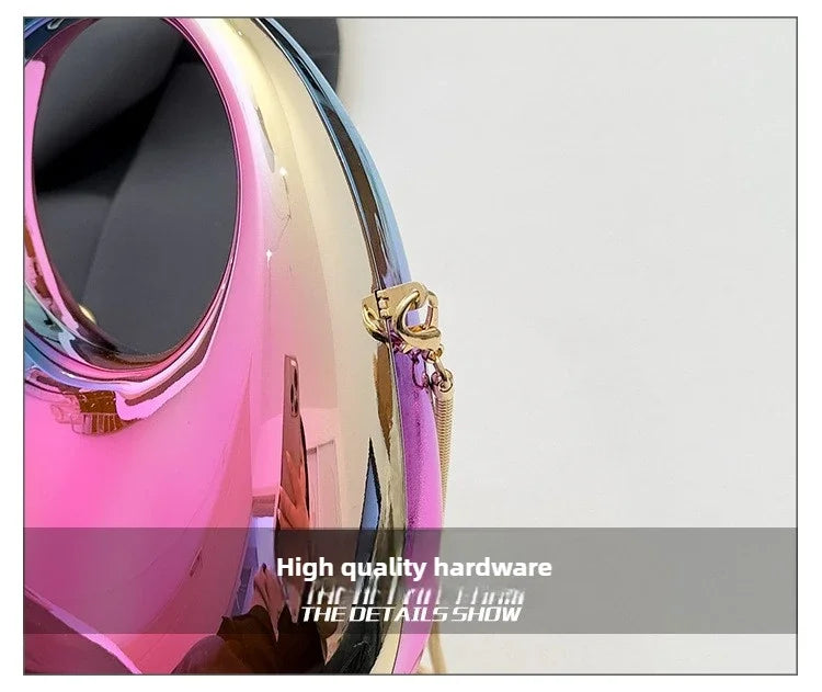 Acrylic Half-Moon Evening Clutch Bag