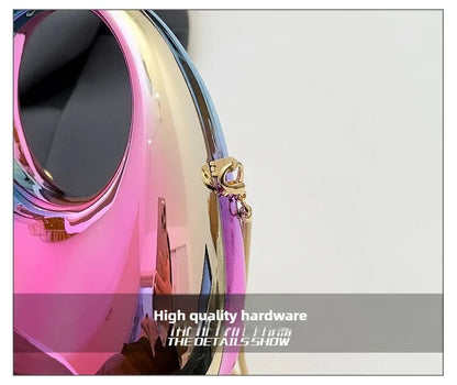 Acrylic Half-Moon Evening Clutch Bag