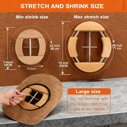 Repacego Adjustable Wooden Hat Stretcher