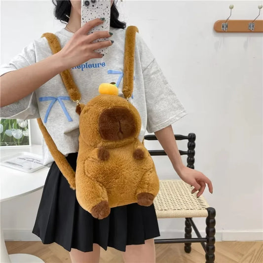 Cute Plush Capybara Backpack
