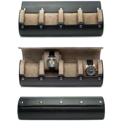 6 Slot PU Leather Watch Travel Case Organizer