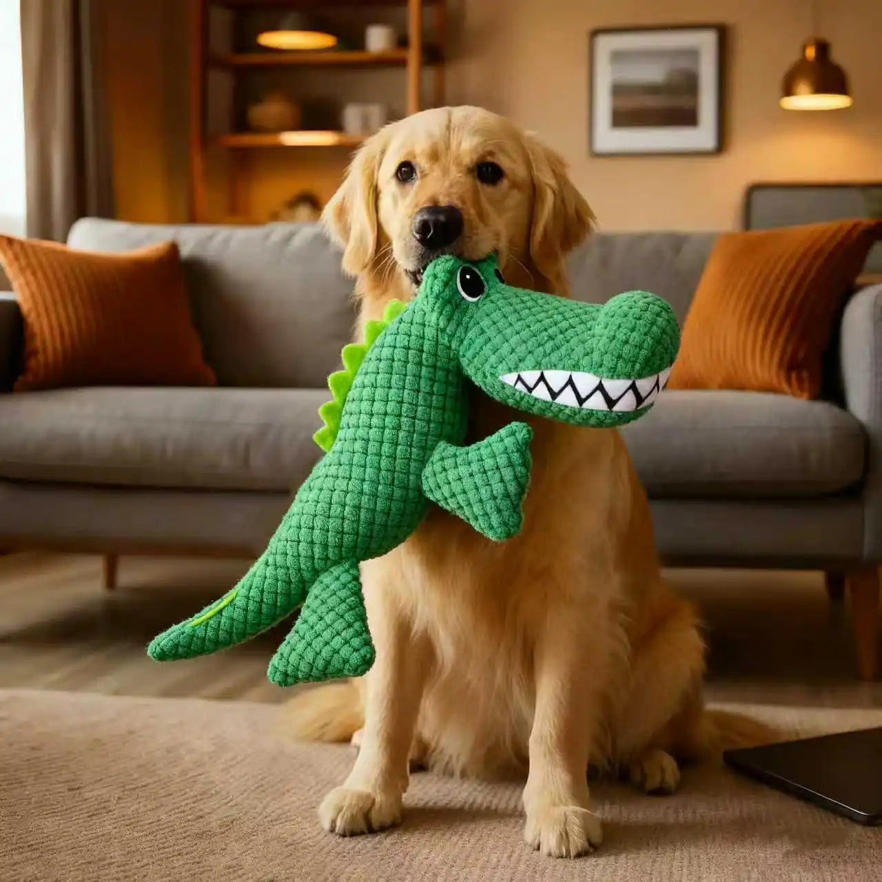 Crocodile Plush Squeaky Dog Toy