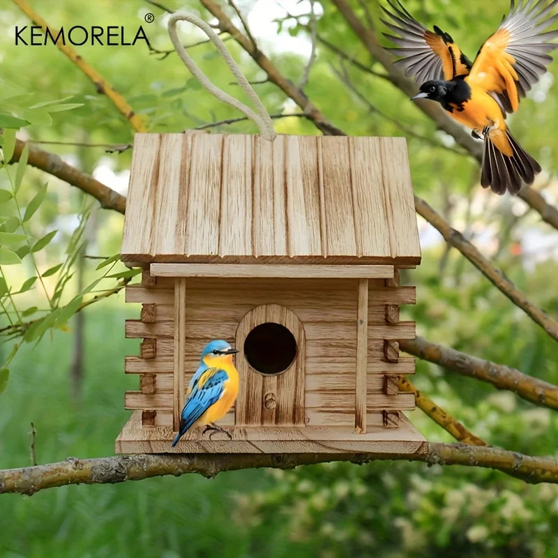 Natural Wooden Bird Nest Box