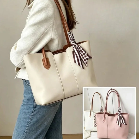 Large Capacity Faux Leather Tote Bag