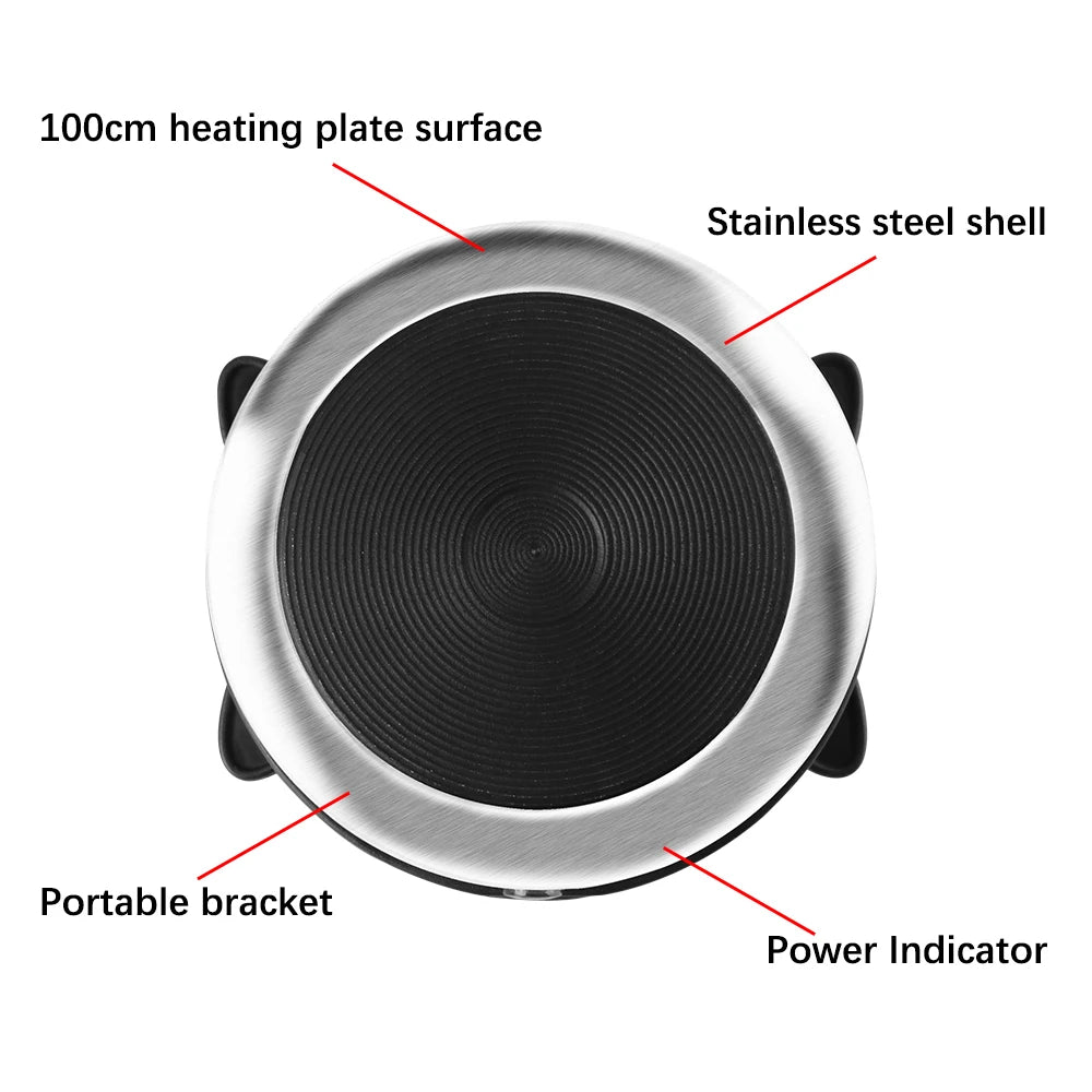 Milk Water Coffee Heating Furnace Multifunctional Mini Electric Heater Stove Hot Cooker Plate 500W 220V KitchenAppliance EU Plug