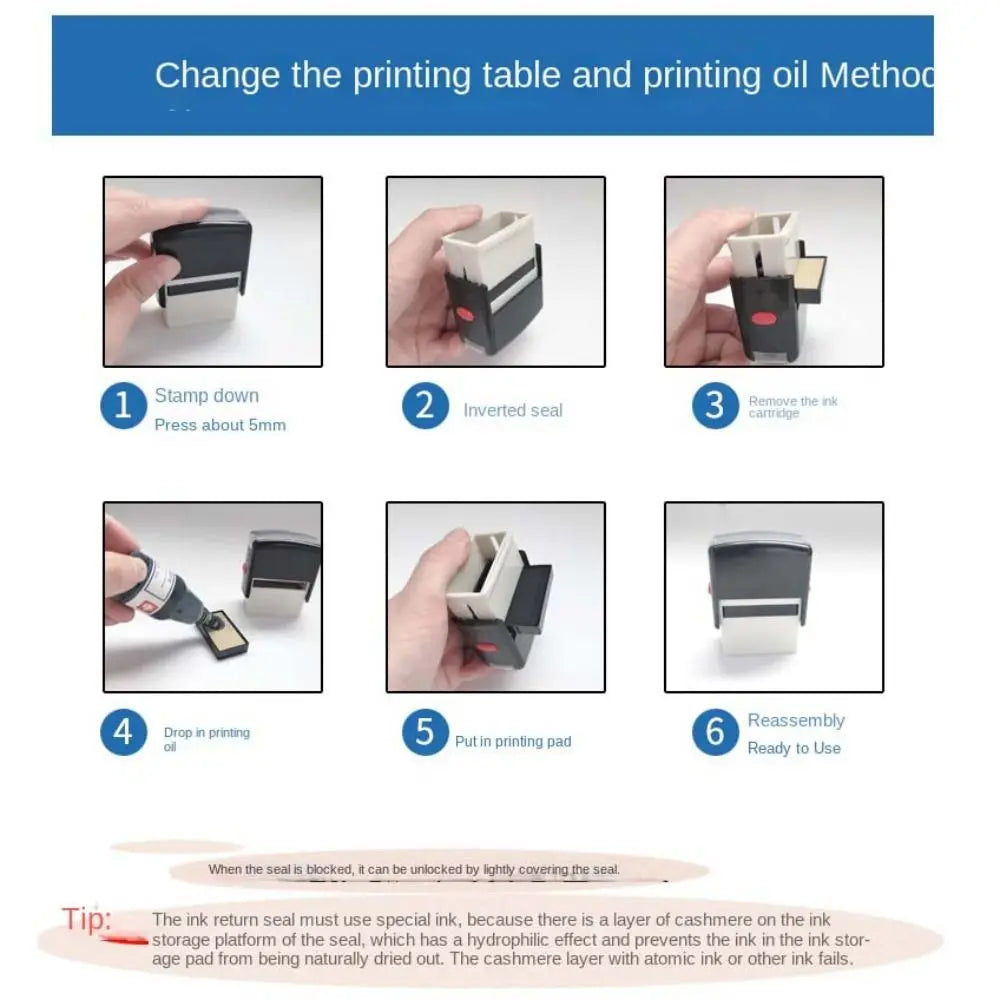 Self-Inking Custom Address Stamp Kit
