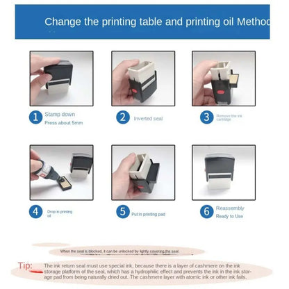 Self-Inking Custom Address Stamp Kit